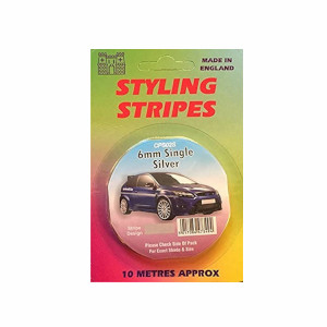 Auto Styling Stripes 6mm Single Silver